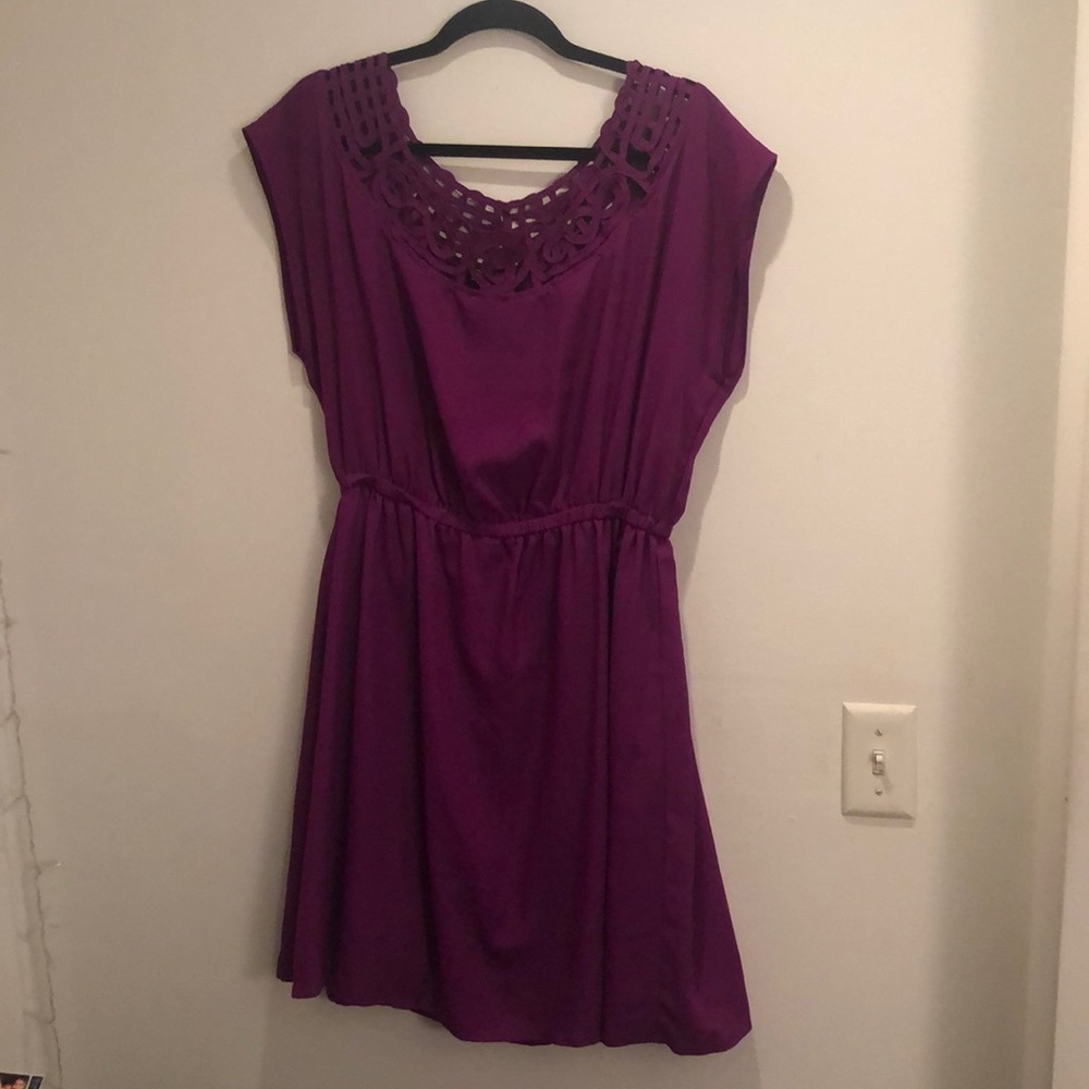 Purple mini dress